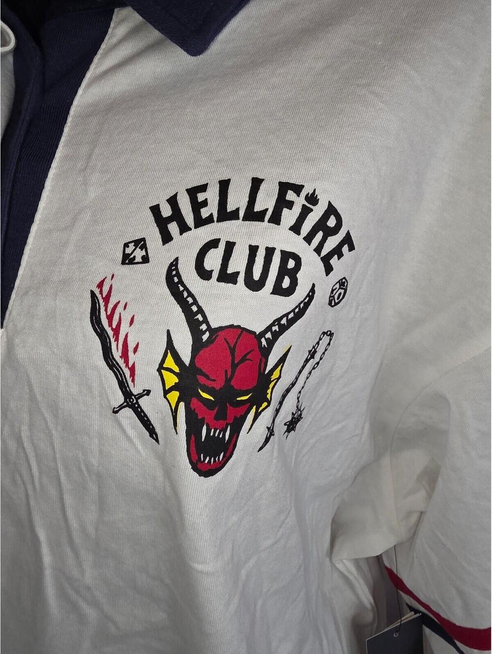 Women’s Netflix Stranger Things Cotton Rugby Graphic Polo from No Boundaries-LG - Picture 2 of 7